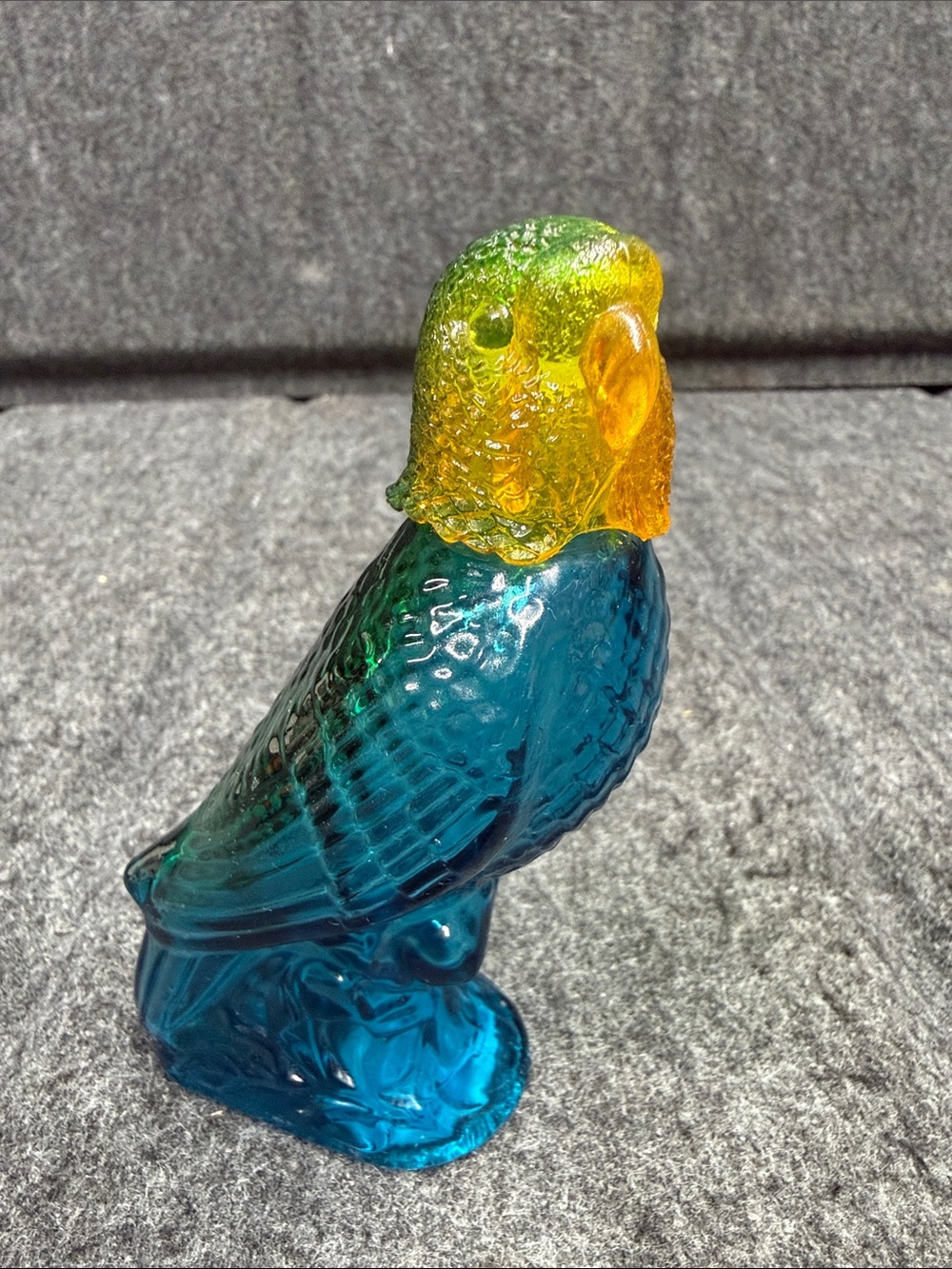 Avon Island Parakeet Blue and Green Glass Bottle - Picture 1 of 12